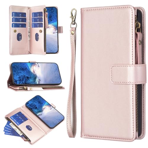 Étui pour Oppo A55 5G en cuir durable finition dorée premium