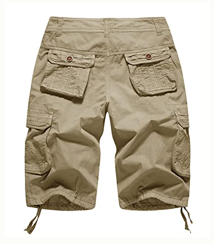 Image of FOURSTEEDS Women's Casual Fitted Multi-Pockets Camouflage Twill Bermuda Cargo Shorts