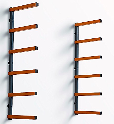 Bora Wood Organizer And Lumber Storage Metal Rack With 6-Level Wall Mount – Indoor And Outdoor Use, In Orange | Pbr-001 #TOP6