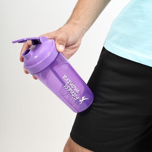 Image of Fitness Mantra 700ml Classic Shaker Bottle for Men & Women [Capacity 700 ml (Purple, 700ml)
