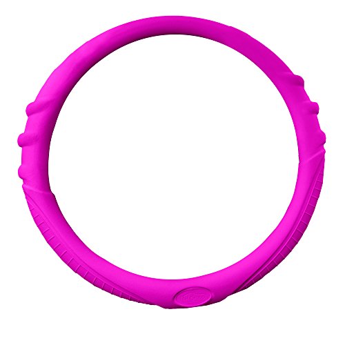 Fh Group Fh3003Hotpink Universal Fit Silicone With Grip And Pattern Massaging Grip Hot Pink Steering Wheel Cover Fits Most Cars, Suvs, Trucks, And Vans #TOP5
