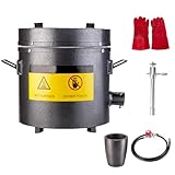 BNZCZY Propane Metal Melting Furnace, Foundry Smelting Furnace With Casting Tools For Metal Brass Gold Silver Aluminum, Suitable For Foundry Jewelers Metalsmiths Refiners(Size:12kg,Color:grey) - Image 1