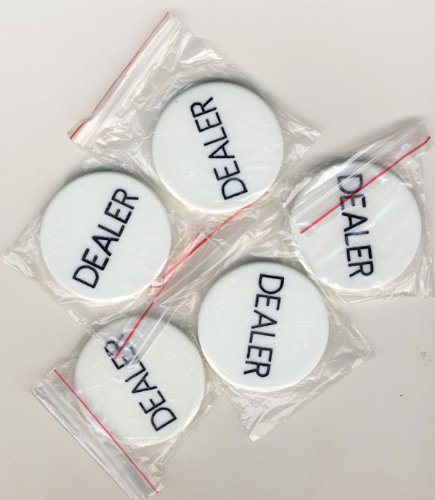 5 Dealer Buttons 2 Inch Texas Holdem Poker Casino #TOP1