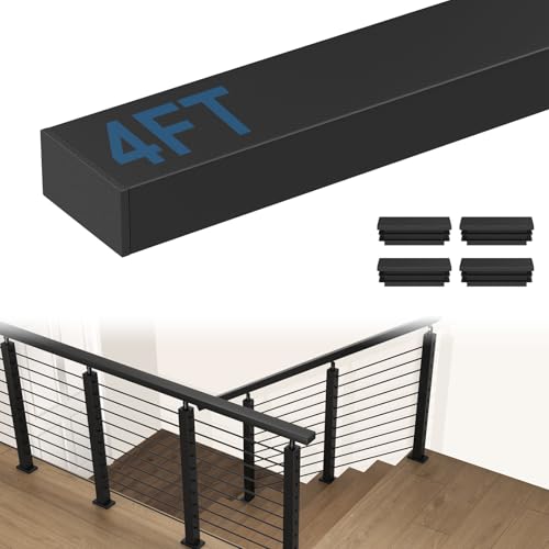 CKE 4FT Stainless Steel Handrail, Cable Railing Handrail for Indoor