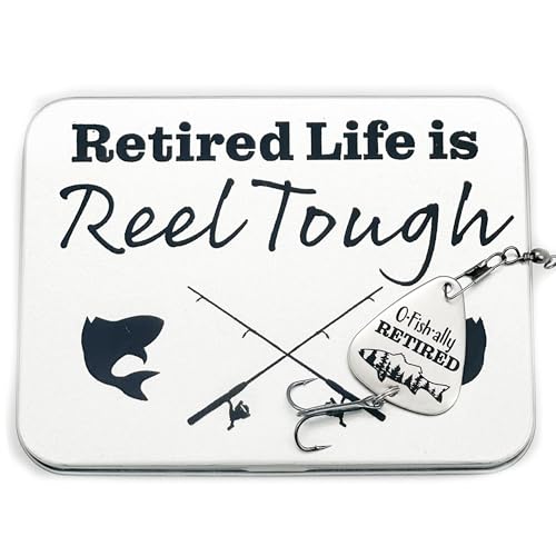 Product Image of the Retirement Gift Officially Retired Fishing Lure Personalized Retirement Fishing Lure Retiree Gift For Retirement Personalized Retirement Gift for Men Retired Life is Reel Tough ST-FBA-RETIRED-LURE-TIN