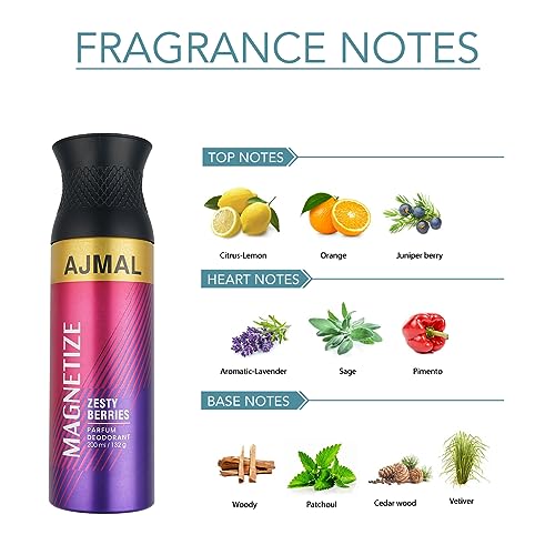 Ajmal 1 Aurum Femme for Women, 1 Wisal Dhahab Homme for Men, 1 Magnetize and 1 Persuade for Men & Women Deodorants each 200ML Combo pack of 4 (Total 800ML) - Image 4