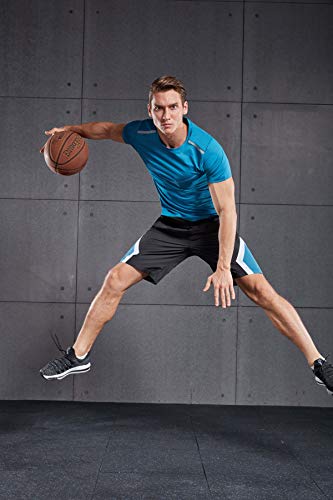 Camiseta masculina manga curta gola redonda Red Plume, esportiva, fitness, Azul, Medium