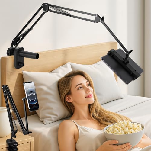 MOPUBZO Supporto Tablet Letto, Regolabile a 360° con Morsetto per