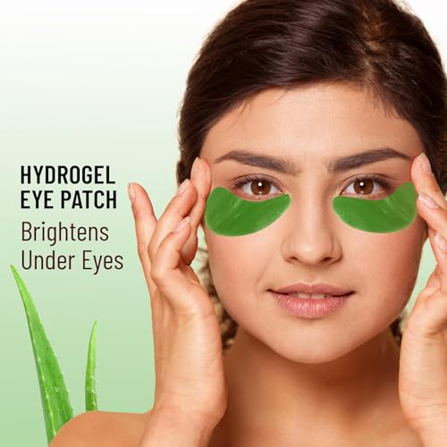 Image of Hydra Under Eye Peach & Vitamin C Serum Patches. Under Eye Masks to Reduce Dark Circles, Puffiness Fine Lines & Wrinkles. Pack of 60 Patches (30 pairs) [ALOEVERA]