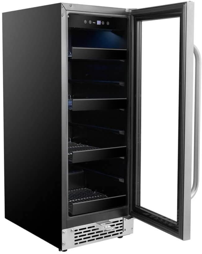 Whynter BBR-638SB Stainless Steel 12 inch Built-in 60 Can Undercounter Beverage Refrigerator with Reversible Door, Digital Control, Lock and Carbon Filter : Everything Else