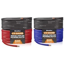 InstallGear 1/0 Gauge Wire 100ft Copper Clad Aluminum CCA - Primary Automotive Wire, Car Amplifier Power & Ground Cable, Battery Cable, Car Audio Speaker Stereo, RV Trailer Wiring Welding Cable
