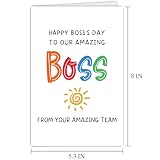 Supoeguk Hilarious Boss Day Card from Team, Funny Boss's Day Card for Boss, Happy Boss's Day to Our Amazing Boss from Your Amazing Team
