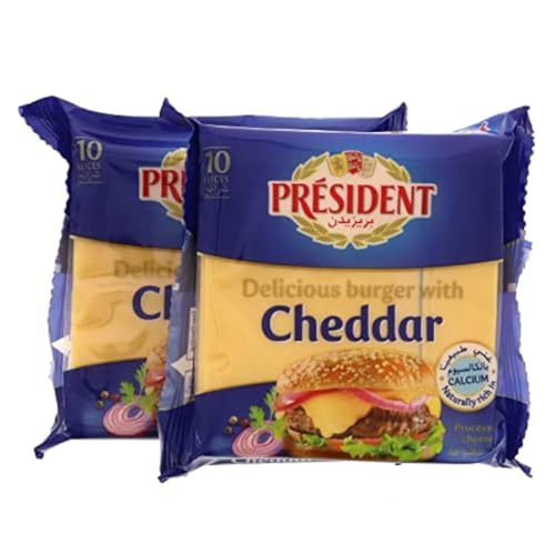 President Burger Cheddar Slice Cheese, 2 x 200 g