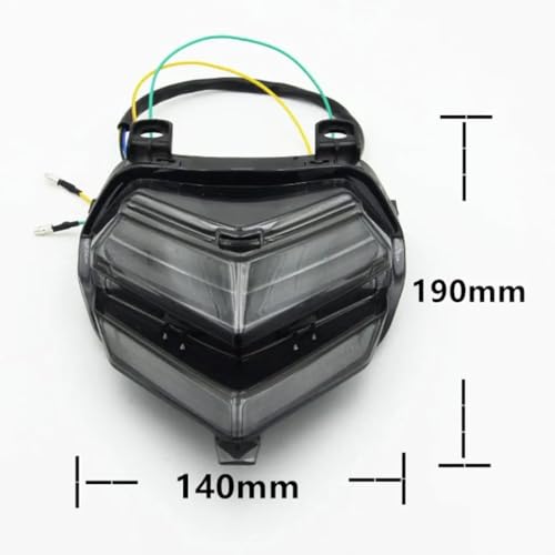 Luz trasera conjunto de lámpara con acabado resistente para CBR250RR 12V 6