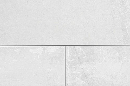 Preisvergleich Produktbild MUSTER VisioGrande Laminat Autentico Fliese Fliessestrich Weiss 8 mm