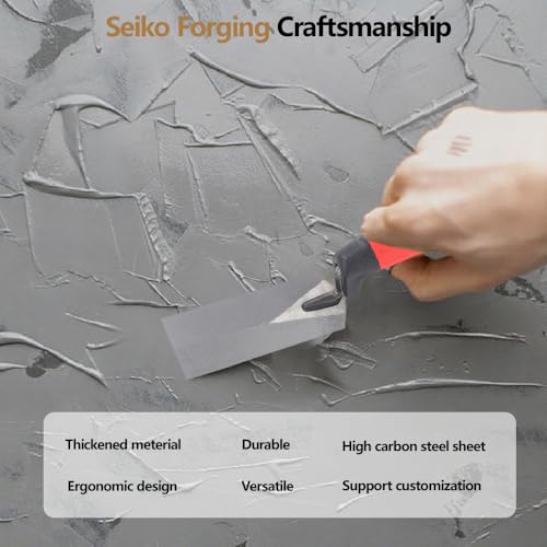 Masonry steel Margin Trowel, 5 x 2 Inches, High-Hardness Steel Blade, Ergonomic Rubber Handle