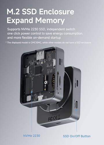 Image of Hagibis Magnetic USB C Hub with Magsafe Stand Holder for iPhone 17 16 15 Pro Max, Portable Type-C Docking Station 100W PD, 4K@60Hz HDMI, 10Gbps USB3.2, SD /Micro SD4.0 (CMC10MC)