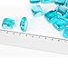 Stanbroil 10-Pound Fire Glass Cubes - 1 inch Fire Glass for Fireplace Fire Pit, Caribbean Blue Reflective