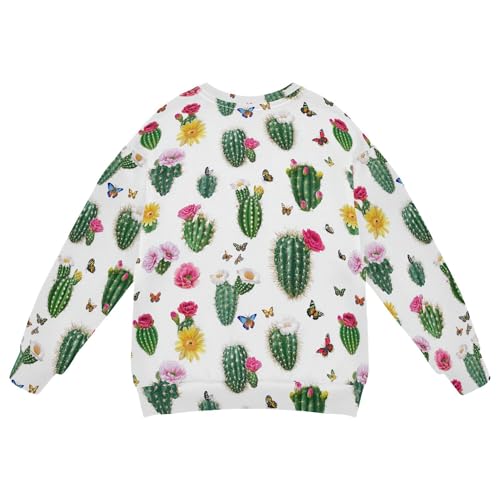 JUNZAN Safari Cactus White Little Boys Pullover Hoodie Long Sleeve Boys Sweat Shirt Camping 4T2