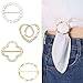 4 PCS Scarf Ring Clip T-shirt Ties Clips for Women Clothes Corner Knotted Button Fashion Metal Round Circle Shirt Clips Buckle Gold