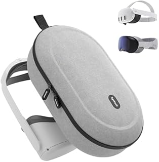 Syntech Twardy futerał kompatybilny z akcesoriami Meta/Oculus Quest2/PICO4 zestaw słuchawkowy VR z paskiem Elite, kontrolerami dotykowymi i innymi akcesoriami, konstrukcja do podróży i przechowywania