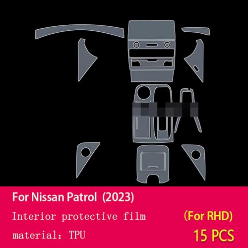 Protection console centrale TPU invisible pour Nissan Patrol 2023