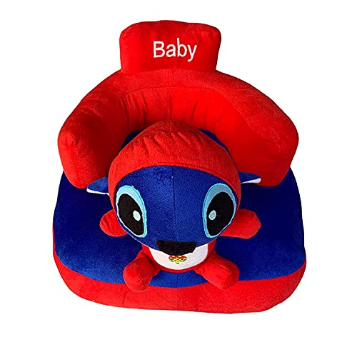 Image of Baby Soft Plush Cushion Baby Sofa Seat Or Rocking Chair for Kids Red and Blue|Baby's Alien Shape Cotton Seat Safety Sofa (Use for Baby 0 to 2 Years)