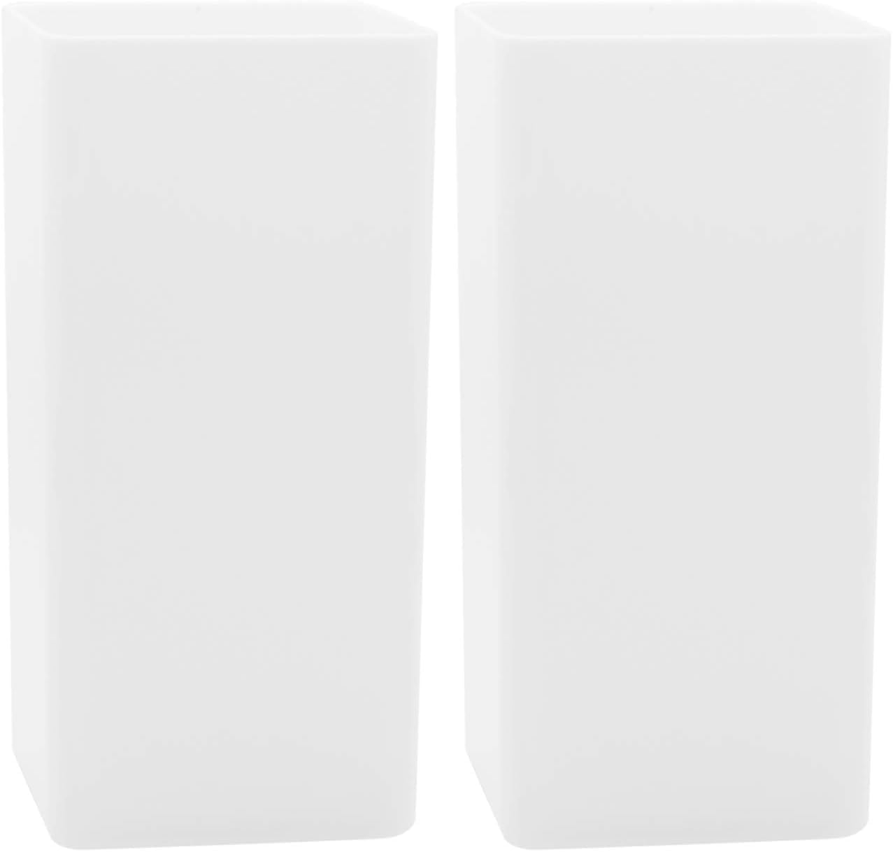 Royal Imports Flower Vase Acrylic Tall Rectangle - Decorative Centerpiece for Home or Wedding - Non Breakable Plastic, 5" X10 - Clear (Pack of 2)