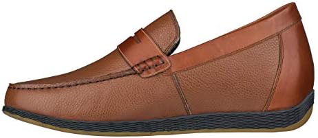 CALTO Men's Invisible Height Increasing Elevator Shoes - Dark Brown Premium Leather Slip-on Lightweight Casual Loafers - 2.4 Inches Taller - S1092 - Size 10 D(M) US | Image 2