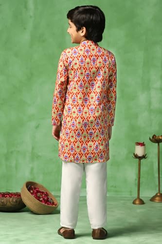 Image of Fashion Dream Boy's Cotton Blend Printed Kurta Pant Set|Kurta Set|Kurta And Pant Set|Kids Ethnic Set|Ethnic Set