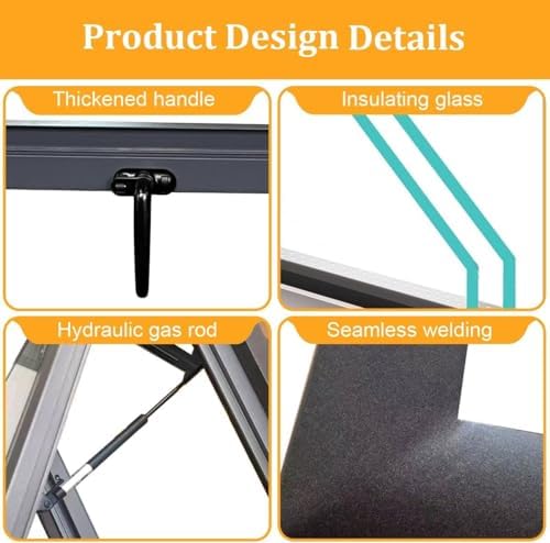 Skylight House Roof Window - Double Tempered Glass Venting Skylights with Aluminum Alloy Frame for Optimal Ventilation (70x50cm/27.6x19.7in) - Energy Efficient, Durable Design