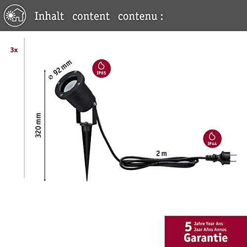 Paulmann 988.97 Special Line Garden 3er-Set Spotlight IP44 GU10 Warmweiß 3x3,5W 98897 LED Aussenbele