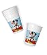 Procos 93558 - Party-Becher Playful Mickey, 8 Stück, Füllmenge 200 ml, aus Plastik, Party-Geschirr, Geburtstag, Mottoparty