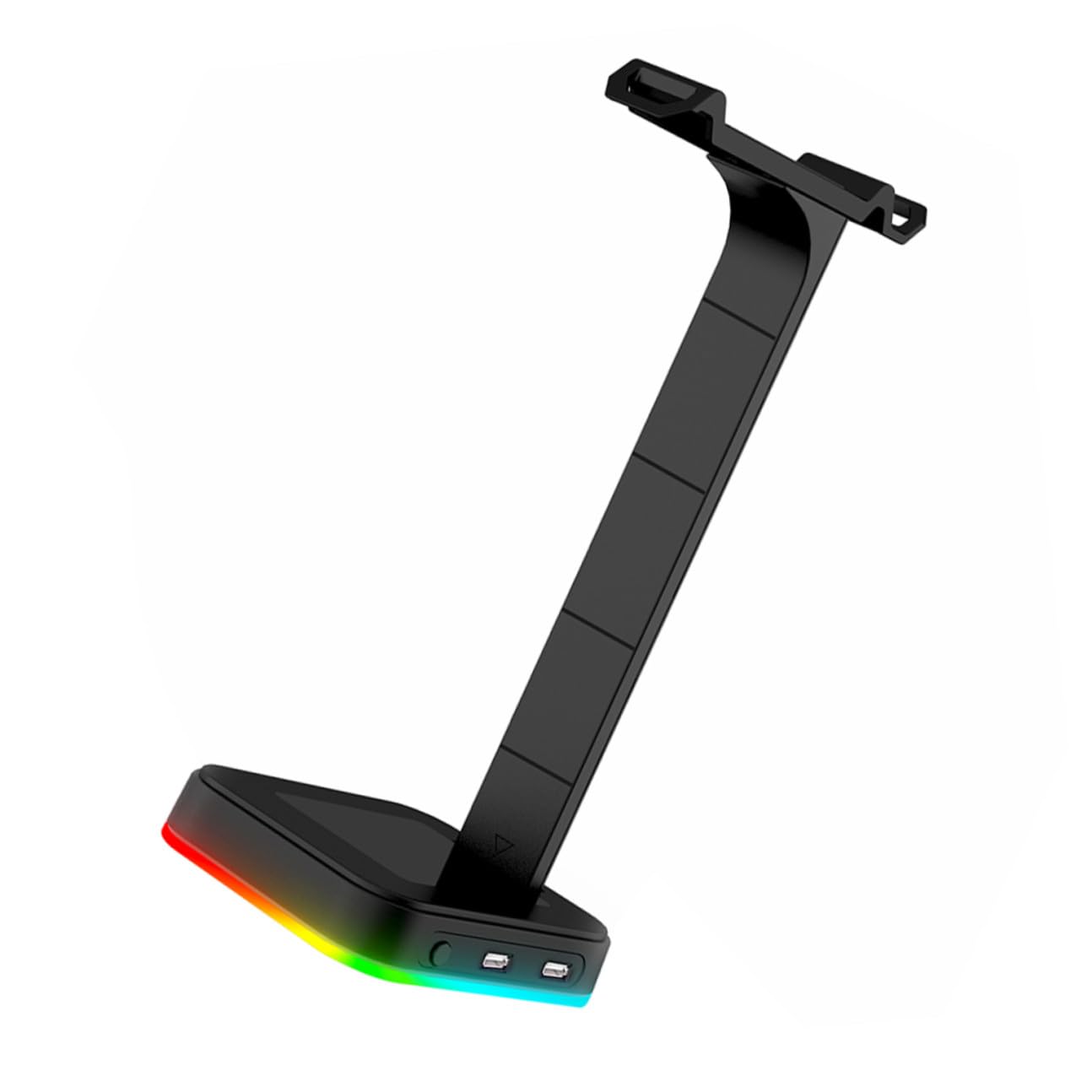 2 Piezas Soporte para Auriculares Gaming con Iluminación RGB y Base de Carga USB Tipo- Estable y Antideslizante con Doble Puerto USB para Datos Escritorio Compatible con Pc y
