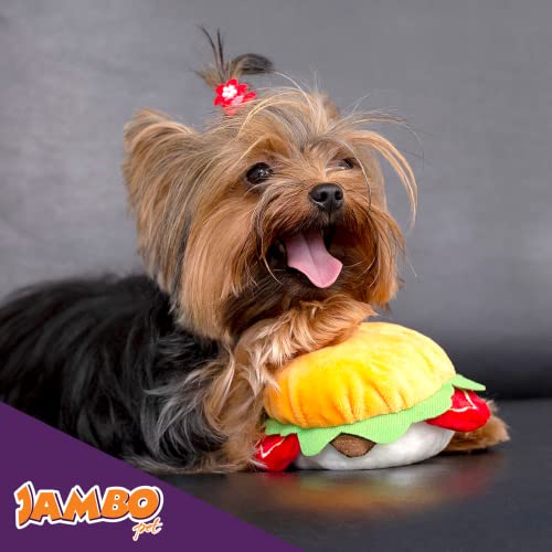 JAMBO PET Mord Pelúcia Food Hamburger Jambo Para Cães