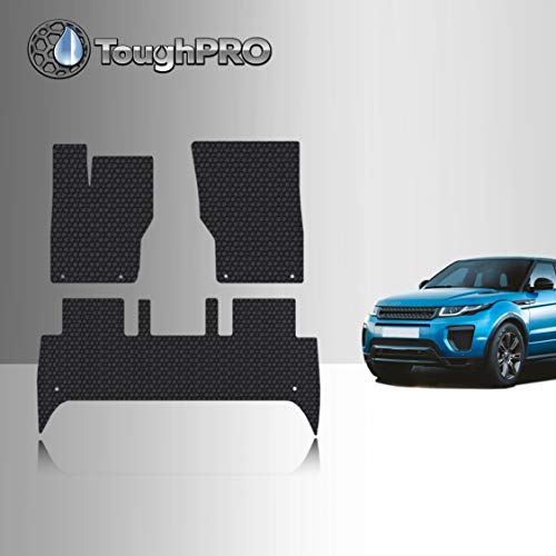 TOUGHPRO Floor Mats Accessories Set (Front Row + 2nd Row) Compatible with Land Rover Range Rover Sport All Weather Heavy Duty Black Rubber 2014 2015 2016 2017 2018 2019 2020 2021 2022
