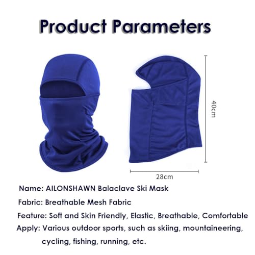 Image of Balaclava Ski Mask for Men 2 Pack Full Face Mask Shiesty Ski Mask Women Motorcycle Summer Face Cover Sun Protection Football