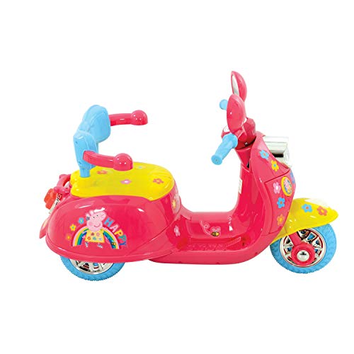 Peppa Pig M09370 6V batería operado en Moto, Color Rosa