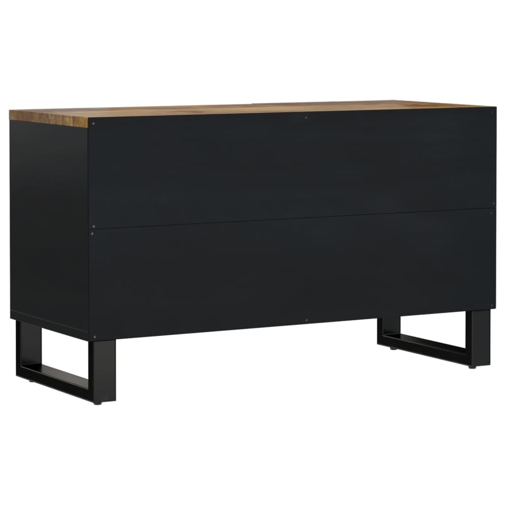 vidaXL Meuble TV 80x33x46 cm Bois de manguier et d'ingénierie, Support TV, Armoire média, Armoire HiFi, unité TV, Meuble multimédia, Meuble latéral
