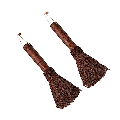 Amosfun 1 Pieza Cepillo de Pot de Fibra de con Mango de Madera para Limpieza Eficaz de Ollas y Sartenes