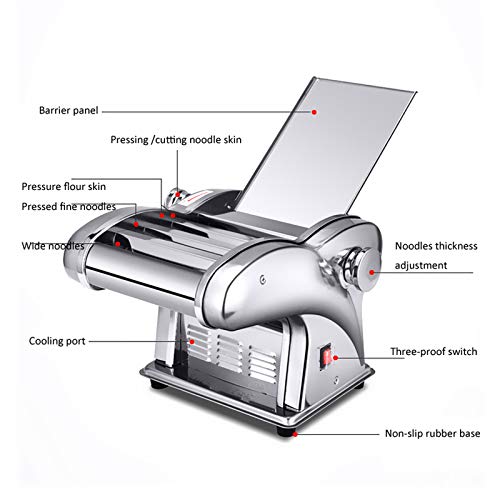 Machine à pâtes électrique en acier inoxydable avec coupe-pâte intégré - 2