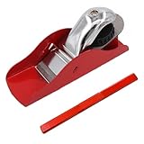 Holzhobel Handhobel Plane, 2-teiliges Hobelwerkzeug Set, Mini Hobel und Holzstift, Für Holzbearbeitung und Renovierung, Eisenhobel 13,5 x 4 cm und Bleistift 17,5 x 1,3 cm 