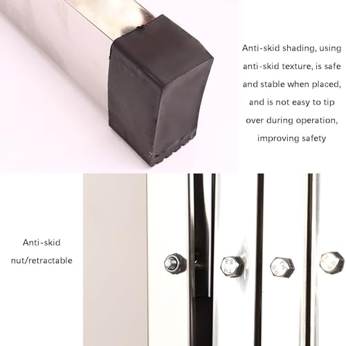 Barrière de sécurité portable à ciseaux avec roulettes pour un blocage rapide et mobile - 4