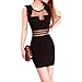 DAYISS Women's Sexy Lace High Waist Sleeveless See-through Party Dress Pencil Skirt