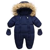 CYTAFE Baby Girl Boy Snowsuit Cute Down Jacket Hooded Romper Light Puffer Padded Jumpsuit...