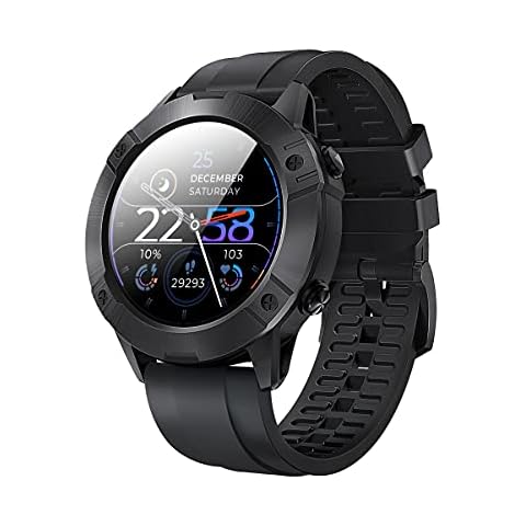 Smart Watch for Men, Full Touch Fitness Tracker with Heart Rate Monitor, Sleep Monitor, Blood Oxygen Testing, 5 ATM Waterproof Smartwatch for Android iOS Cover