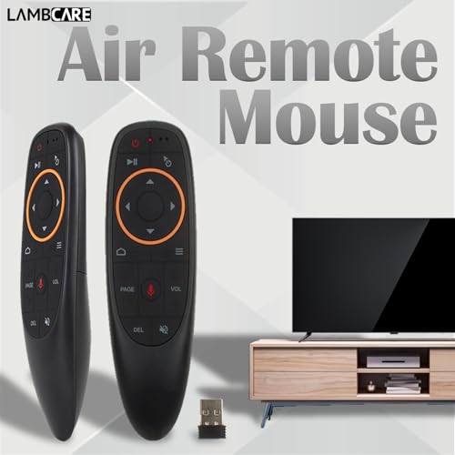 Image of Lambcare Remote Control G10s,Android TV Remote 6 Axis Gyroscope Air Fly Mouse with IR Learning Fly Air Remote Mouse for Android TV Box h96max, x96, x88 and All Android TV Box.