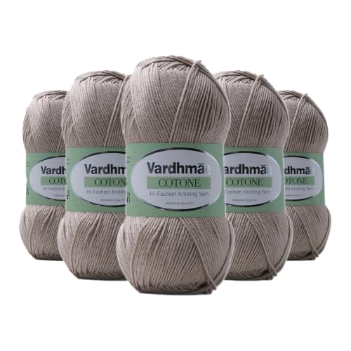 Image of Vardhman Cotone Cotton Acrylic Yarn 6 Ply Fine Weight Yarn | Pack-5