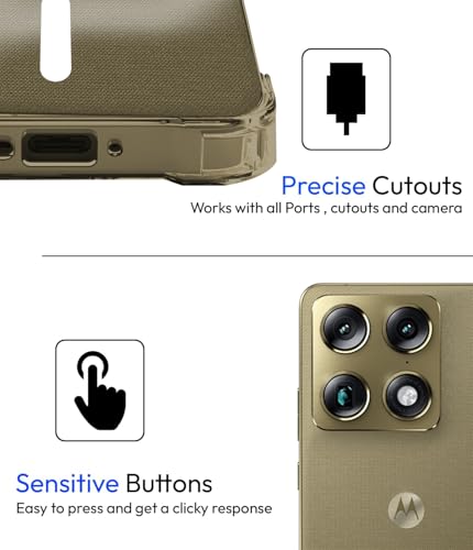 Image of KAPAVER Essential Magnetic Back Cover Case Compatible with Moto Signature - Magnetic Clear (PC+TPU) (Moto Signature - Magnetic Clear)
