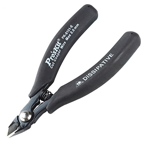 Proskit 1PK-5101-CE, Heavy Duty Cutting Plier W/Safety Clip & Conductive Handle 125mm (Pack of 1)